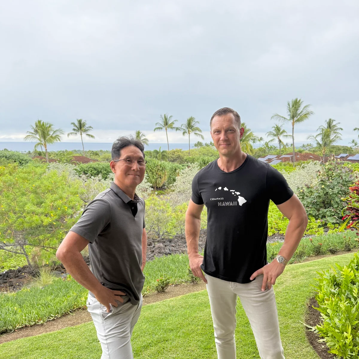 Kai Ioh and his KE Team Hawaii colleague Emil Knysh together outdoors.