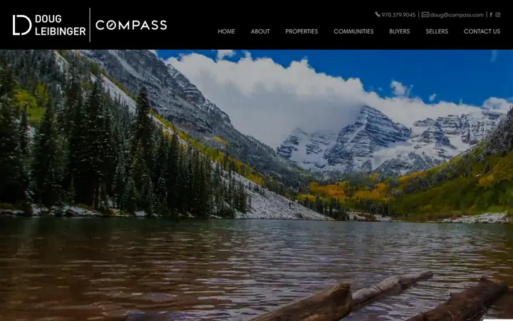 Live custom homepage for Doug Leibinger in Aspen, Colorado