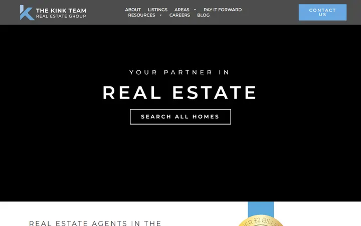 Live custom homepage for The Kink Team