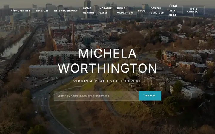 Live custom homepage for Michela Worthington / OwnRVA