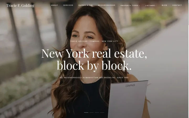 Live custom homepage for Tracie Golding